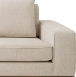 Casa Padrino Luxus Sofa Beige / Braun 286 x 110 x H. 80 cm - Wohnzimmer Sofa mit Kissen - Wohnzimmer Möbel - Luxus Möbel - Wohnzimmer Einrichtung - Luxus Einrichtung - Luxus Qualität