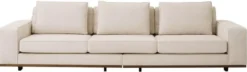 Casa Padrino Luxus Sofa Beige / Braun 286 x 110 x H. 80 cm - Wohnzimmer Sofa mit Kissen - Wohnzimmer Möbel - Luxus Möbel - Wohnzimmer Einrichtung - Luxus Einrichtung - Luxus Qualität