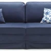 Casa Padrino Luxus Sofa Blau 239 x 110 x H. 90 cm - Wohnzimmer Sofa mit Schlaffunktion - Wohnzimmer Möbel - Luxus Möbel - Luxus Interior