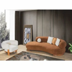 Casa Padrino Luxus Sofa Braun 255 cm - Wohnzimmer & Hotel Möbel
