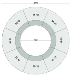 Casa Padrino Luxus Sofa Braun Ø 340 x H. 72 cm - Rundes Modulares Sofa - Luxus Möbel