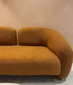 Casa Padrino Luxus Sofa Braun / Naturfarben 260 x 100 x H. 100 cm - Wohnzimmer Sofa - Hotel Sofa - Wohnzimmer Möbel - Hotel Möbel - Luxus Möbel - Luxus Einrichtung