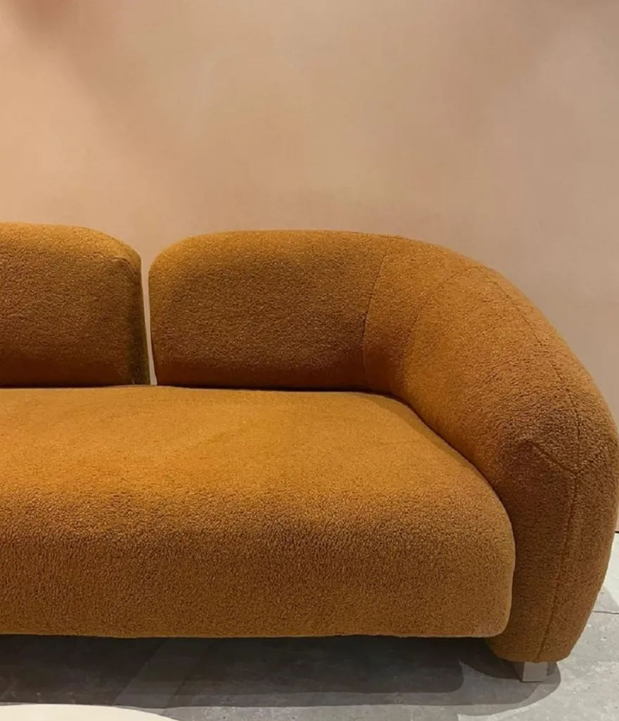 Casa Padrino Luxus Sofa Braun / Naturfarben 260 x 100 x H. 100 cm - Wohnzimmer Sofa - Hotel Sofa - Wohnzimmer Möbel - Hotel Möbel - Luxus Möbel - Luxus Einrichtung