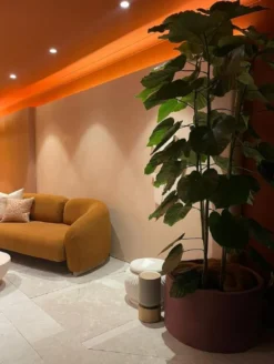 Casa Padrino Luxus Sofa Braun / Naturfarben 260 x 100 x H. 100 cm - Wohnzimmer Sofa - Hotel Sofa - Wohnzimmer Möbel - Hotel Möbel - Luxus Möbel - Luxus Einrichtung
