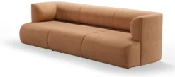 Casa Padrino Luxus Sofa Braun 270 cm - Modulares Wohnzimmer Sofa - Luxus Wohnzimmer Möbel