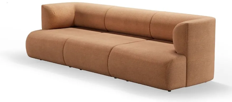 Casa Padrino Luxus Sofa Braun 270 cm - Modulares Wohnzimmer Sofa - Luxus Wohnzimmer Möbel