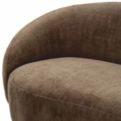 Casa Padrino Luxus Sofa Braun / Schwarz 235 cm - Gebogenes Wohnzimmer Sofa