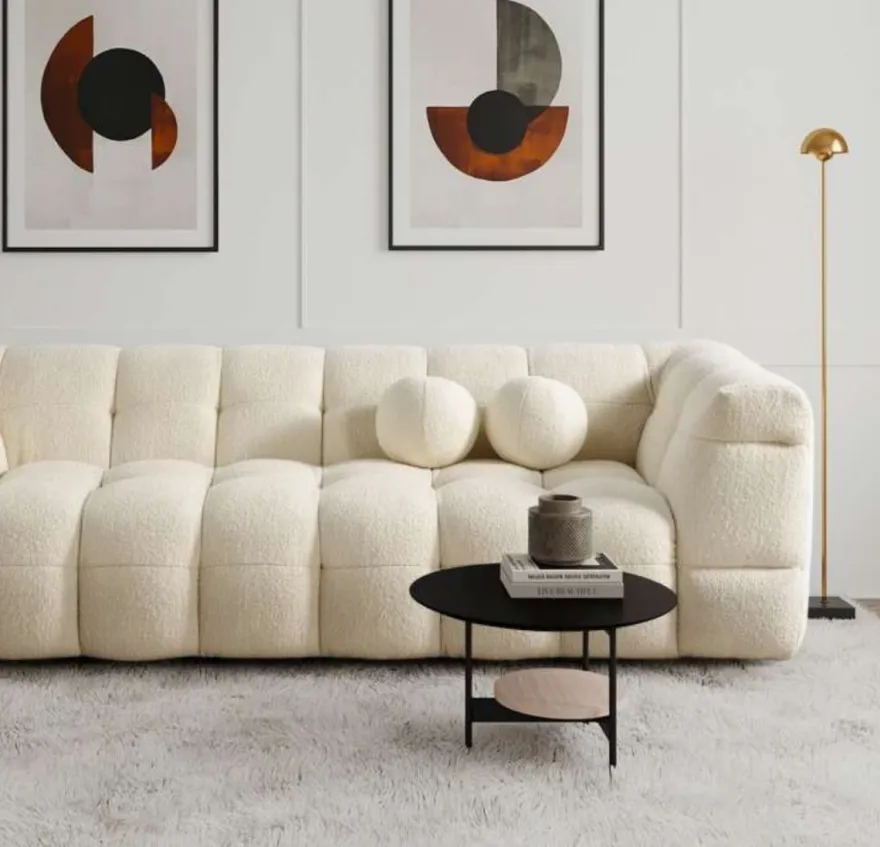 Casa Padrino Luxus Sofa Creme 235 x 75 x H. 100 cm - Wohnzimmer Sofa - Hotel Sofa - Wohnzimmer Möbel - Hotel Möbel - Luxus Möbel - Luxus Einrichtung - Wohnzimmer Einrichtung