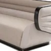 Casa Padrino Luxus Sofa Creme / Grau / Schwarz / Gold 275 x 95 x H. 80 cm - Wohnzimmer Sofa - Hotel Sofa - Wohnzimmer Möbel - Wohnzimmer Einrichtung - Hotel Möbel - Luxus Möbel - Luxus Einrichtung