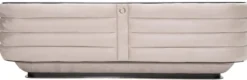 Casa Padrino Luxus Sofa Creme / Grau / Schwarz / Gold 275 x 95 x H. 80 cm - Wohnzimmer Sofa - Hotel Sofa - Wohnzimmer Möbel - Wohnzimmer Einrichtung - Hotel Möbel - Luxus Möbel - Luxus Einrichtung