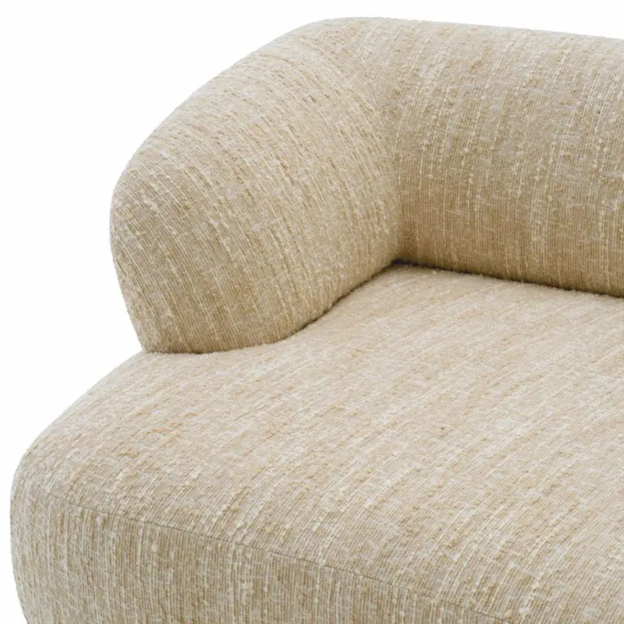 Casa Padrino Luxus Sofa Creme / Schwarz 360 cm - Gebogenes Wohnzimmer & Hotel Sofa