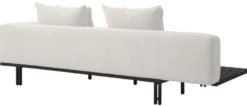 Casa Padrino Luxus Sofa Creme / Bronze 233 x 104 x H. 60,5 cm - Modernes Wohnzimmer Sofa Rechte Seite - Hotel Sofa - Luxus Qualität