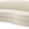 Casa Padrino Luxus Sofa Cremefarben / Schwarz 235 x 100 x H. 70 cm - Wohnzimmer Sofa mit gebogener Rückenlehne - Luxus Möbel