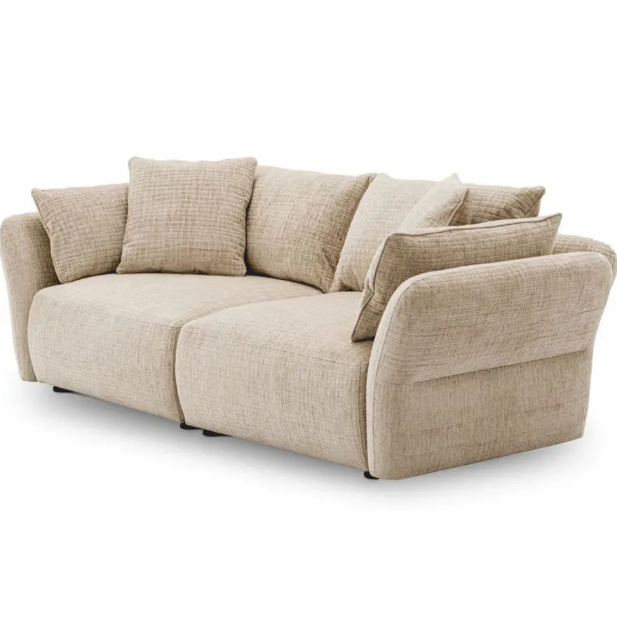 Casa Padrino Luxus Sofa Creme 234 cm - Wohnzimmer & Hotel Möbel