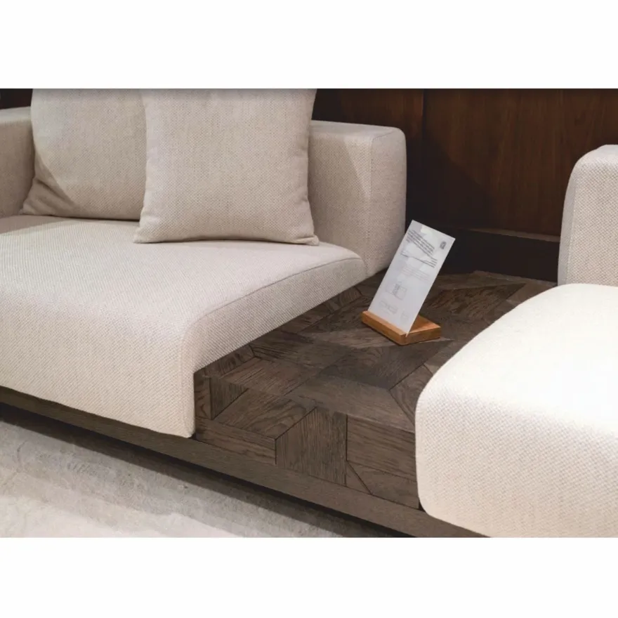 Casa Padrino Luxus Sofa Creme / Dunkelbraun 260 cm - Wohnzimmer & Hotel Möbel