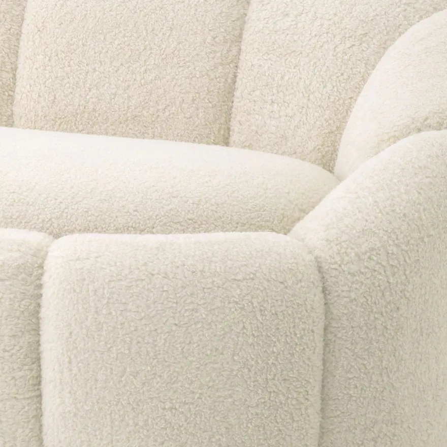 Casa Padrino Luxus Sofa Creme / Messing 230 x 80 x H. 71 cm - Wohnzimmer & Hotel Sofa - Wohnzimmer & Hotel Möbel - Luxus Qualität