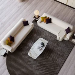 Casa Padrino Luxus Sofa Creme / Beige 250 x 105 x H. 70 cm - Wohnzimmer Sofa - Hotel Sofa - Wohnzimmer Möbel - Hotel Möbel - Luxus Möbel - Luxus Einrichtung - Wohnzimmer Einrichtung