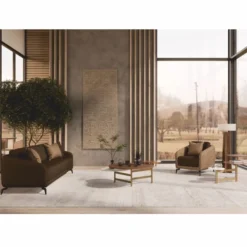 Casa Padrino Luxus Sofa Dunkelbraun / Schwarz 255 cm - Wohnzimmer & Hotel Möbel
