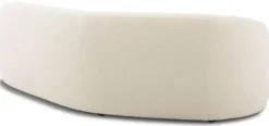 Casa Padrino Luxus Sofa Elfenbein / Schwarz 232 x 95 x H. 70 cm - Gebogenes Wohnzimmer Sofa - Wohnzimmer Möbel - Luxus Möbel - Wohnzimmer Einrichtung - Luxus Einrichtung - Luxus Qualität