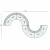 Casa Padrino Luxus Sofa Gelb 590 cm - Gebogenes Modulares 8 Teiliges Sofa - Hotel Möbel