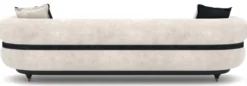 Casa Padrino Luxus Sofa Grau / Blau / Schwarz / Kupfer 260 x 88 x H. 65 cm - Wohnzimmer Sofa - Hotel Sofa - Wohnzimmer Möbel - Hotel Möbel - Luxus Möbel - Luxus Einrichtung