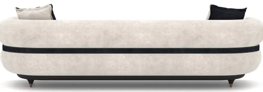 Casa Padrino Luxus Sofa Grau / Blau / Schwarz / Kupfer 260 x 88 x H. 65 cm - Wohnzimmer Sofa - Hotel Sofa - Wohnzimmer Möbel - Hotel Möbel - Luxus Möbel - Luxus Einrichtung