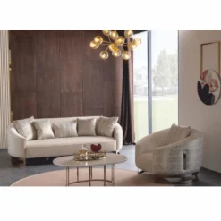Casa Padrino Luxus Sofa Grau / Bronze 250 cm - Hotel & Wohnzimmer Möbel