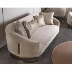 Casa Padrino Luxus Sofa Grau / Bronze 250 cm - Hotel & Wohnzimmer Möbel