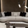 Casa Padrino Luxus Sofa Grau / Dunkelbraun / Bronze 370 x 103 x H. 76 cm - Wohnzimmer Sofa - Hotel Sofa - Wohnzimmer Möbel - Hotel Möbel - Luxus Möbel - Luxus Kollektion