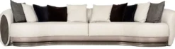 Casa Padrino Luxus Sofa Grau / Dunkelbraun / Bronze 370 x 103 x H. 76 cm - Wohnzimmer Sofa - Hotel Sofa - Wohnzimmer Möbel - Hotel Möbel - Luxus Möbel - Luxus Kollektion