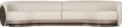 Casa Padrino Luxus Sofa Grau / Dunkelbraun / Bronze 370 x 103 x H. 76 cm - Wohnzimmer Sofa - Hotel Sofa - Wohnzimmer Möbel - Hotel Möbel - Luxus Möbel - Luxus Kollektion
