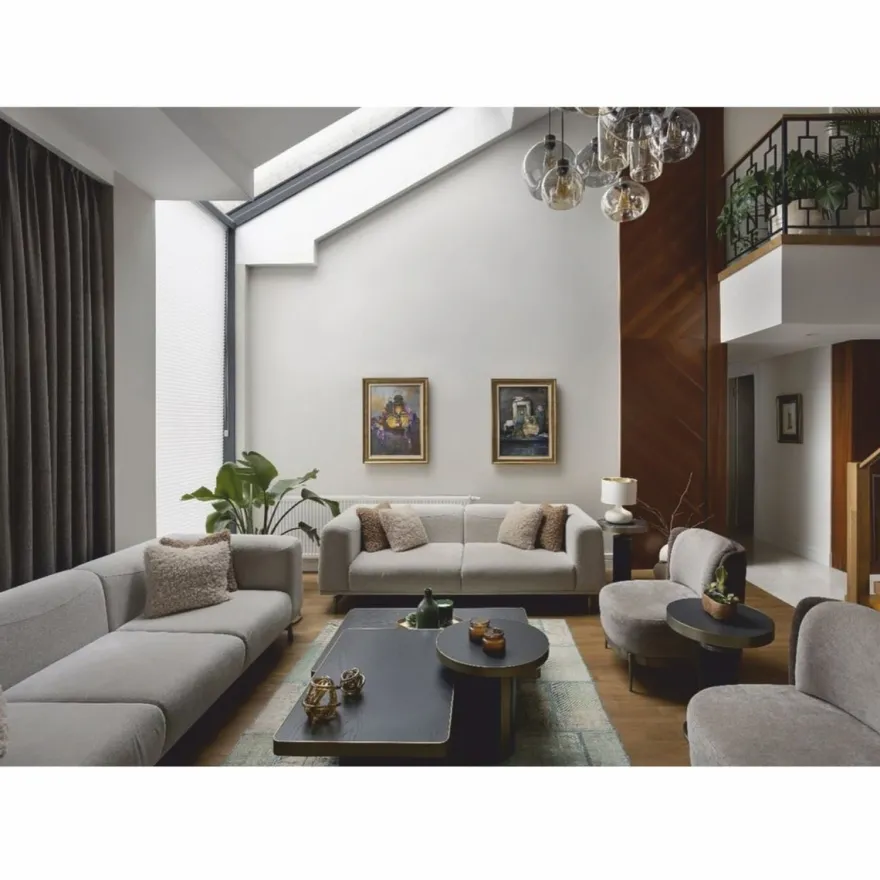 Casa Padrino Luxus Sofa Grau / Messing 240 cm - Wohnzimmer & Hotel Interior