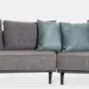 Casa Padrino Luxus Sofa Grau / Schwarz 357 x 120 x H. 65 cm - Gebogenes Wohnzimmer Sofa - Hotel Sofa - Wohnzimmer Möbel - Hotel Möbel - Luxus Möbel - Luxus Einrichtung