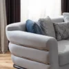 Casa Padrino Luxus Sofa Grau / Schwarz 230 x 102 x H. 88 cm - Wohnzimmer Sofa - Hotel Sofa - Wohnzimmer Möbel - Wohnzimmer Einrichtung - Hotel Möbel - Luxus Möbel - Luxus Einrichtung