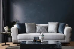 Casa Padrino Luxus Sofa Grau / Schwarz 230 x 102 x H. 88 cm - Wohnzimmer Sofa - Hotel Sofa - Wohnzimmer Möbel - Wohnzimmer Einrichtung - Hotel Möbel - Luxus Möbel - Luxus Einrichtung