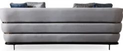 Casa Padrino Luxus Sofa Grau / Schwarz 230 x 102 x H. 88 cm - Wohnzimmer Sofa - Hotel Sofa - Wohnzimmer Möbel - Wohnzimmer Einrichtung - Hotel Möbel - Luxus Möbel - Luxus Einrichtung