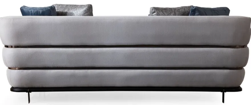 Casa Padrino Luxus Sofa Grau / Schwarz 230 x 102 x H. 88 cm - Wohnzimmer Sofa - Hotel Sofa - Wohnzimmer Möbel - Wohnzimmer Einrichtung - Hotel Möbel - Luxus Möbel - Luxus Einrichtung