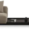 Casa Padrino Luxus Sofa Grau / Schwarz 400 x 100 x H. 67 cm - Wohnzimmer Sofa - Hotel Sofa - Wohnzimmer Möbel - Wohnzimmer Einrichtung - Hotel Möbel - Luxus Möbel - Luxus Einrichtung