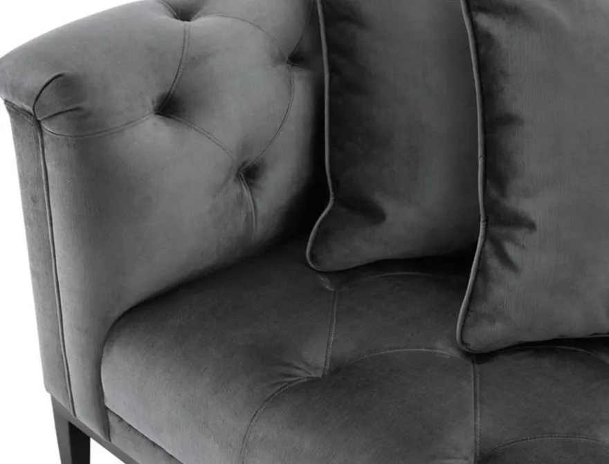Casa Padrino Luxus Sofa Grau - Wohnzimmer Möbel