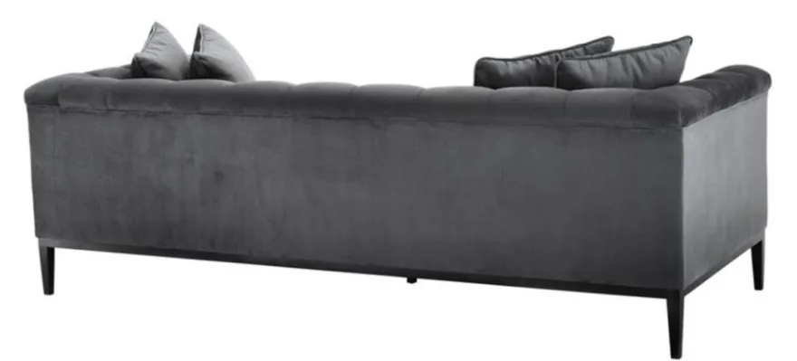Casa Padrino Luxus Sofa Grau - Wohnzimmer Möbel