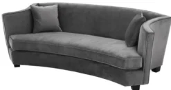Casa Padrino Luxus Sofa Grau 226 x 110 x H. 74 cm - Luxus Wonzimmer Möbel
