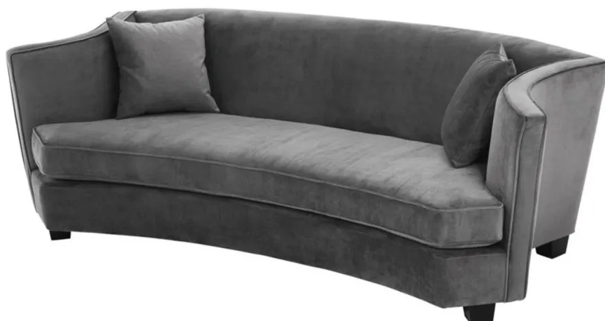 Casa Padrino Luxus Sofa Grau 226 x 110 x H. 74 cm - Luxus Wonzimmer Möbel