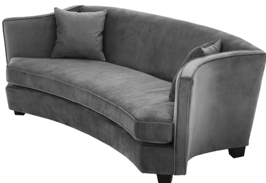 Casa Padrino Luxus Sofa Grau 226 x 110 x H. 74 cm - Luxus Wonzimmer Möbel