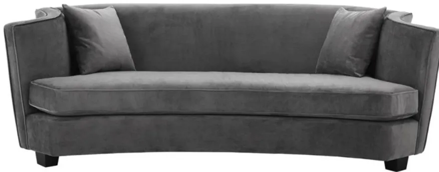 Casa Padrino Luxus Sofa Grau 226 x 110 x H. 74 cm - Luxus Wonzimmer Möbel