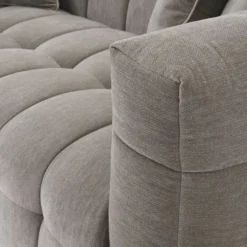 Casa Padrino Luxus Sofa Grau 230 x 100 x H. 75 cm - Wohnzimmer Sofa mit 4 Kissen - Wohnzimmer Möbel - Luxus Möbel - Wohnzimmer Einrichtung - Luxus Einrichtung - Luxus Qualität