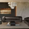 Casa Padrino Luxus Sofa Grau 275 x 89 x H. 75 cm - Wohnzimmer Sofa - Hotel Sofa - Wohnzimmer Möbel - Wohnzimmer Einrichtung - Hotel Möbel - Luxus Möbel - Luxus Einrichtung