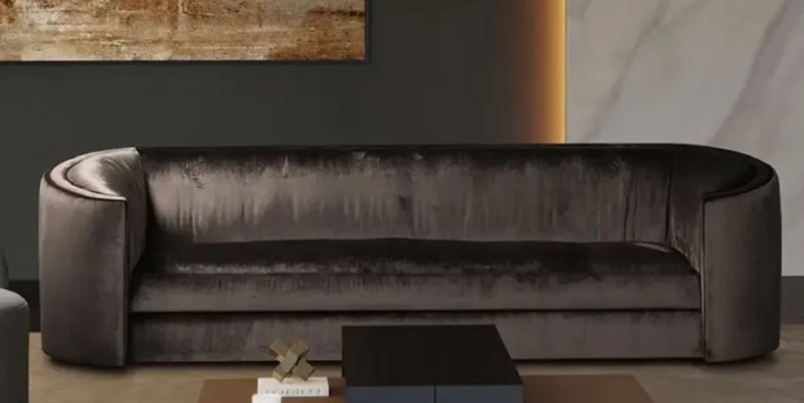 Casa Padrino Luxus Sofa Grau 275 x 89 x H. 75 cm - Wohnzimmer Sofa - Hotel Sofa - Wohnzimmer Möbel - Wohnzimmer Einrichtung - Hotel Möbel - Luxus Möbel - Luxus Einrichtung