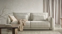 Casa Padrino Luxus Sofa Grau 253 x 120 x H. 74 cm - Wohnzimmer Sofa mit Schlaffunktion - Wohnzimmer Möbel - Luxus Möbel - Luxus Interior