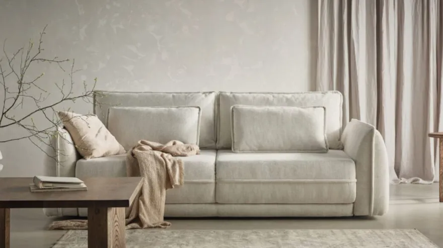 Casa Padrino Luxus Sofa Grau 253 x 120 x H. 74 cm - Wohnzimmer Sofa mit Schlaffunktion - Wohnzimmer Möbel - Luxus Möbel - Luxus Interior