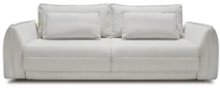 Casa Padrino Luxus Sofa Grau 253 x 120 x H. 74 cm - Wohnzimmer Sofa mit Schlaffunktion - Wohnzimmer Möbel - Luxus Möbel - Luxus Interior